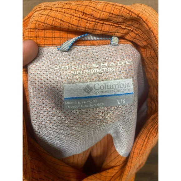 Columbia Omni-Shade Men's Short Sleeve Button Up Size Large - Picture 6 of 8